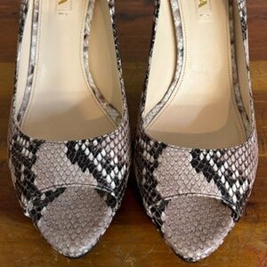 Prada Crocodile Peep Toe Heel